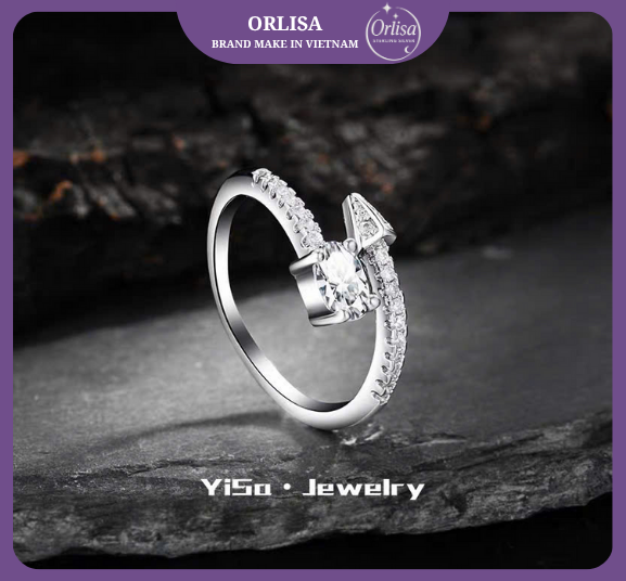 Nhẫn rắn BLV bạc 925 thương hiệu Orlisa0